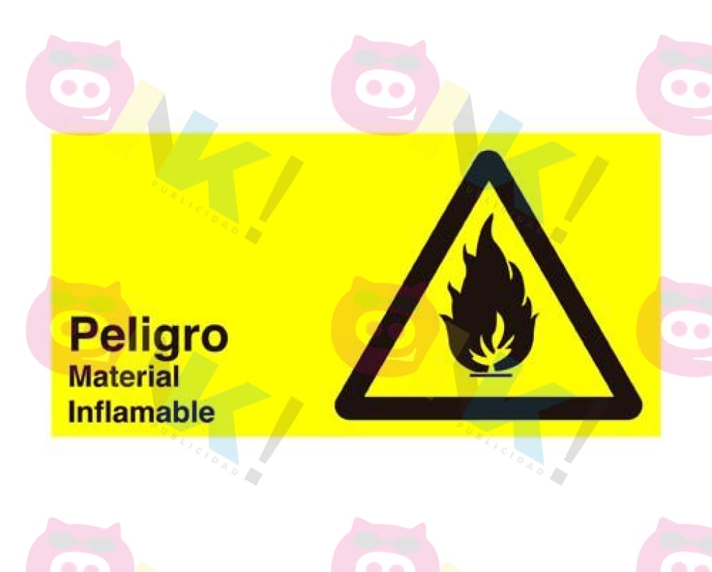 Señalética Peligro Material Inflamable - Oink Publicidad