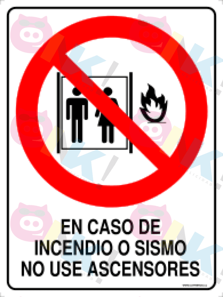 Señalética No use ascensores - Oink Publicidad